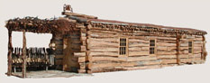 Replica of the Bluff Fort Meetinghouse. Lamont Crabtree Photo